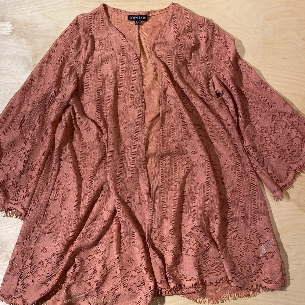 Inner Circle Lacy Cardigan size Large (HS)